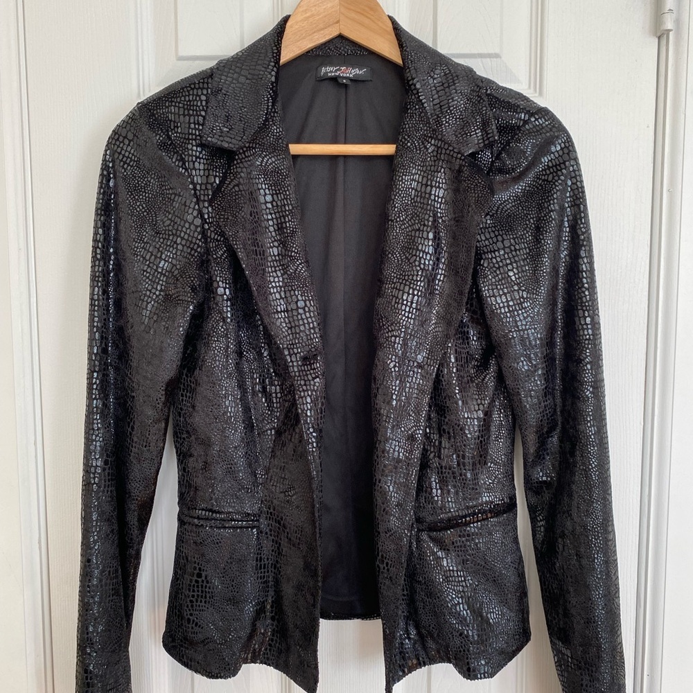 Betsey Johnson Vintage Black Sparkle Blazer